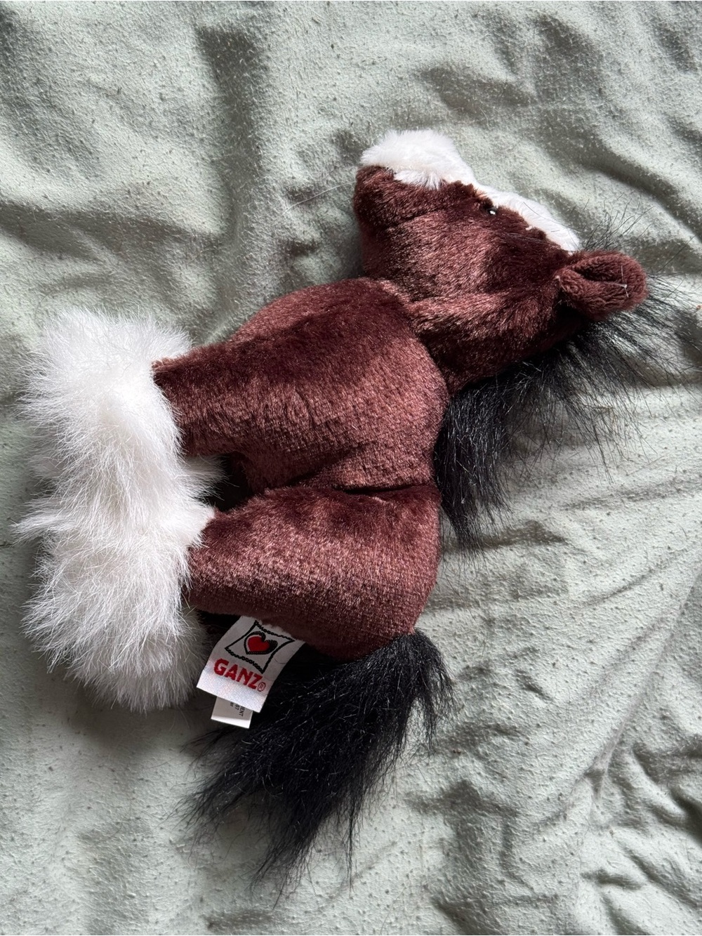 GANZ Brown and White Plush Squirrel with Black Tail no code